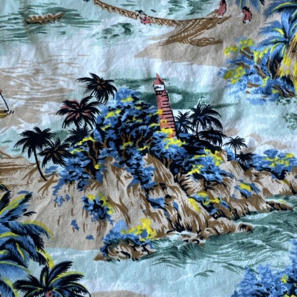 Vintage Ocean Pacific OP Hawaiian‎ Shirt Womens L Beach Surf Island Floral USA - Picture 7 of 9